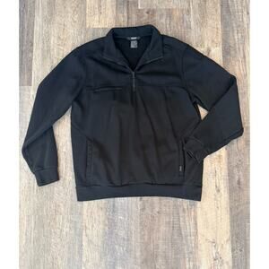 5.11 Tactical Series Men's Black Fleece 1/4 Zip Pullover XL Mock Neck Pockets